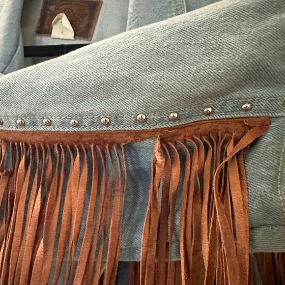 Denim Fringe Jacket - Picture 2 of 5